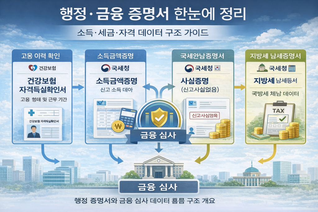 structure of administrative and financial certificate system in Korea